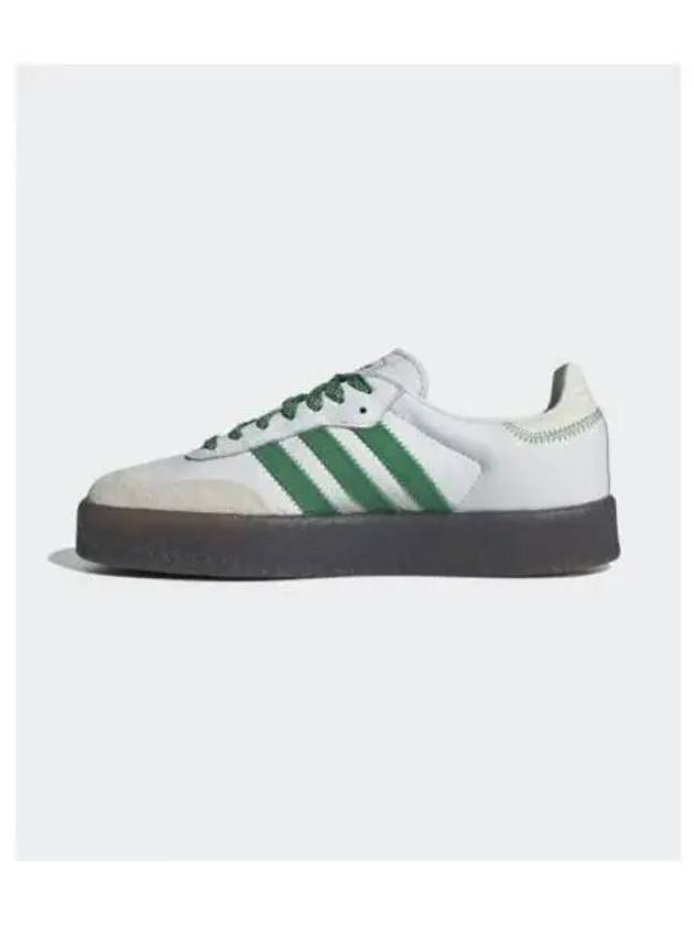 Sambae Leather Low Top Sneakers Green Cloud White - ADIDAS - BALAAN 2