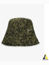 Embroidered Logo Chunky Knit Bucket Hat Green - GANNI - BALAAN 2