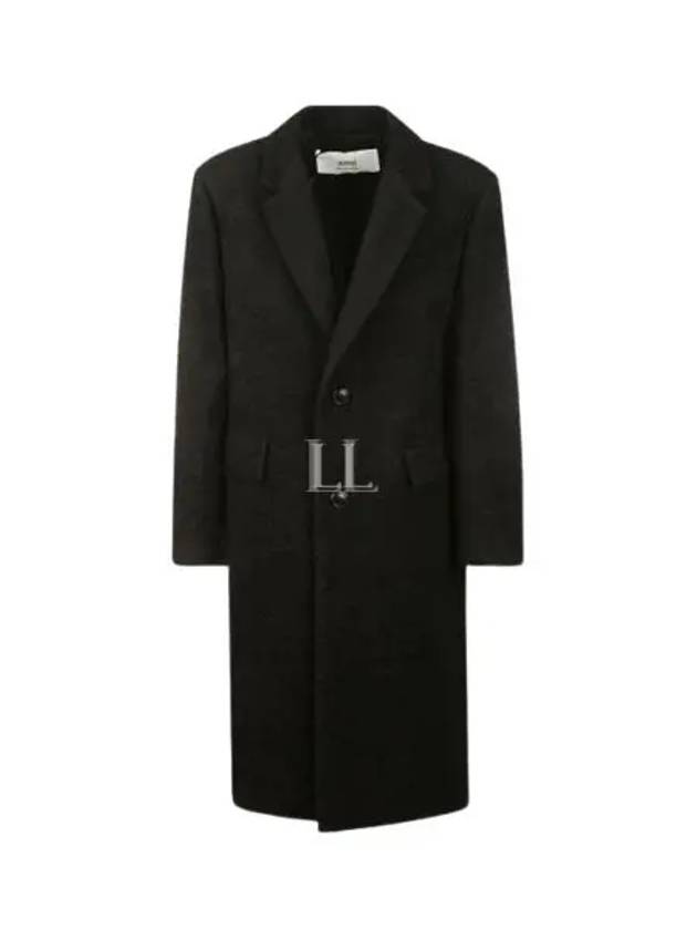 Men's Wool Single Coat Black - AMI - BALAAN 2