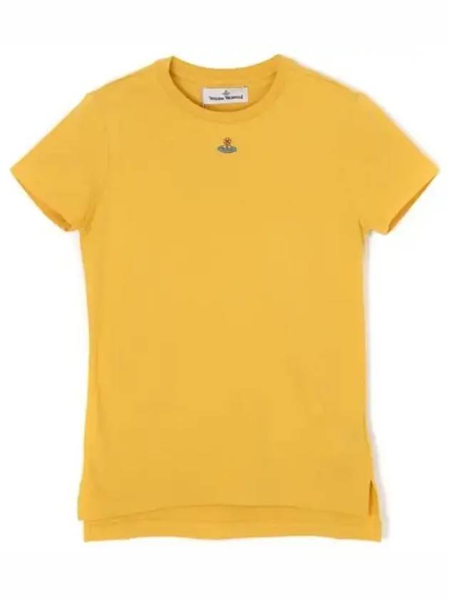 Embroided ORB Peru Short Sleeve T-Shirt Yellow - VIVIENNE WESTWOOD - BALAAN 2