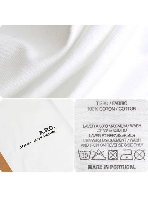 Item Logo Crew Neck Short Sleeve T-Shirt White - A.P.C. - BALAAN 6