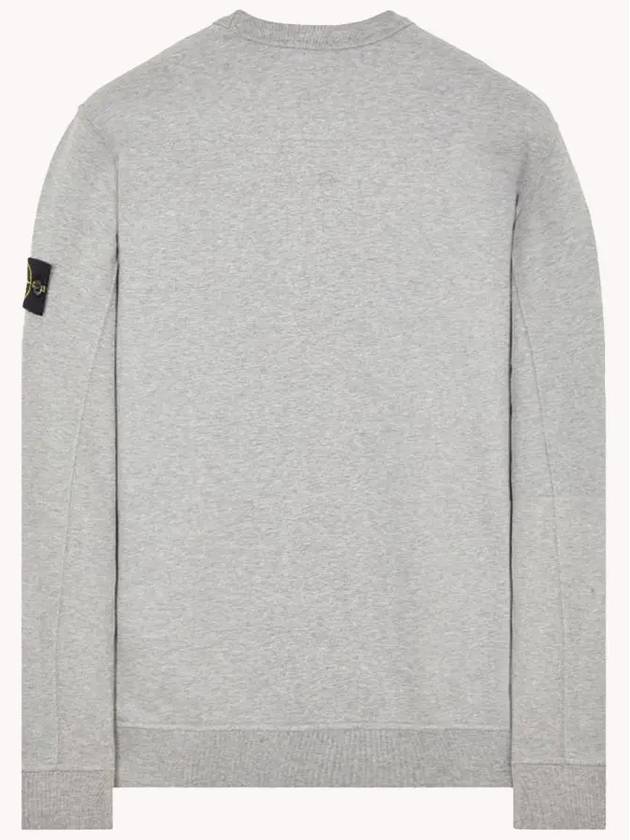 Brushed Cotton Fleece Garment Dyed Crewneck Sweatshirt Melange Grey - STONE ISLAND - BALAAN 3