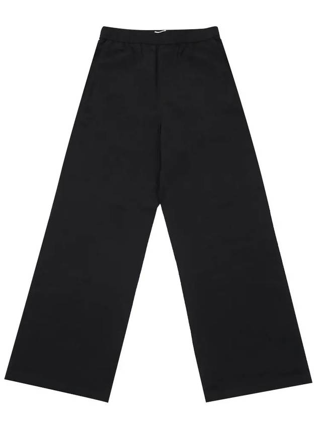 Mini Logo Embellished Pocket Cotton Straight Pants Black - AMI - BALAAN 2