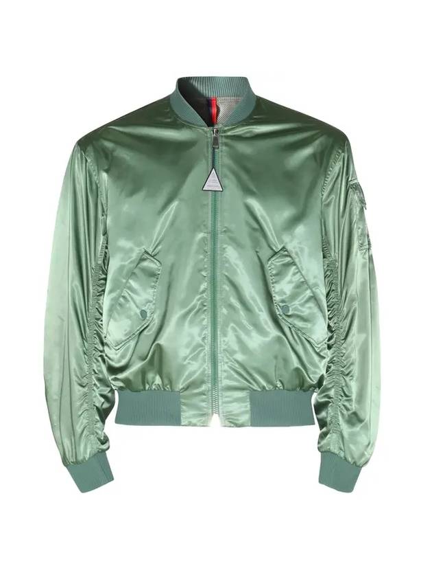 Logo Nylon Bomber Jacket Green - MONCLER - BALAAN 1