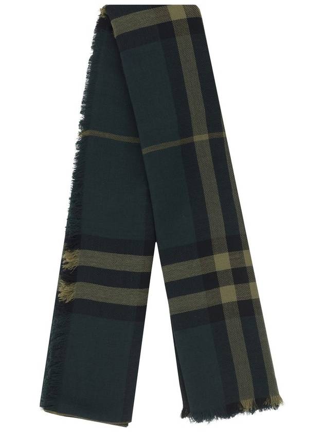 Check Lightweight Wool Scarf Shadow - BURBERRY - BALAAN 3