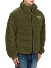 Grenoble Fleece Texture Padding Jacket Green - MONCLER - BALAAN 5