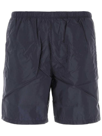 Logo Patch Re-Nylon Swim Shorts Navy - PRADA - BALAAN 2