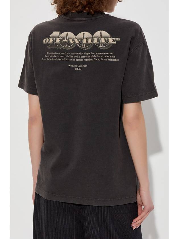 Off-White T-shirt With Print, Women's, Grey - OFF WHITE - BALAAN 4