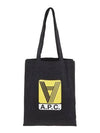 Lou Reverse Logo Printed Cotton Tote Bag Black - A.P.C. - BALAAN 3