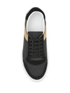 House Check Leather Suede Low Top Sneakers Black - BURBERRY - BALAAN 5