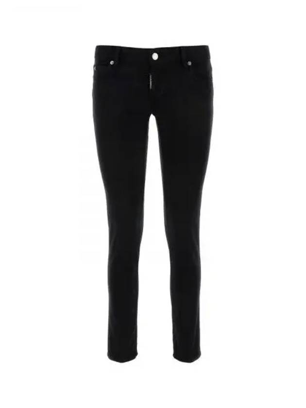 Jennifer Cropped Skinny Jeans Black - DSQUARED2 - BALAAN 2