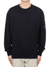 Light Fleece Crew Neck Sweatshirt Black - CP COMPANY - BALAAN 2