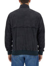 G9 Slim Fit Suede Jacket Navy - BARACUTA - BALAAN 4