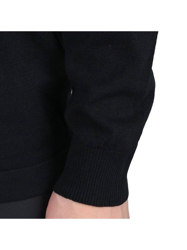 Lens Wappen Merino Wool Knit Top Black - CP COMPANY - BALAAN 8