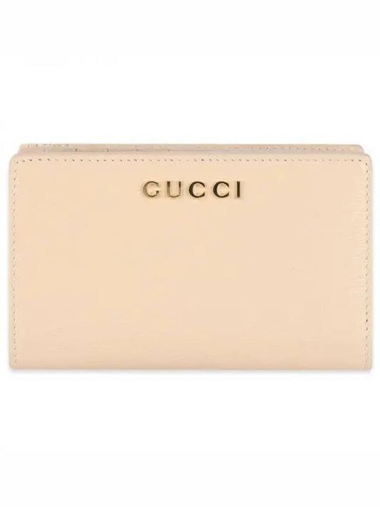 Script Zipper Half Wallet Light Beige - GUCCI - BALAAN 2