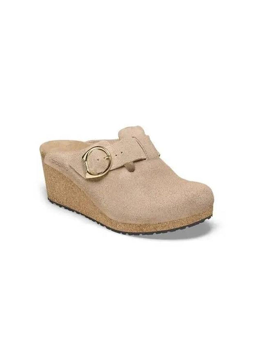 Fanny Ring Buckle Suede Wedge Heel 05N - BIRKENSTOCK - BALAAN 1