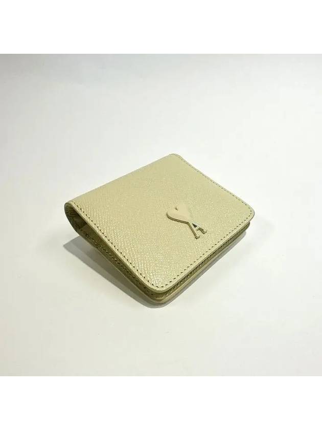 De Coeur Strap Card Wallet Ivory - AMI - BALAAN 5