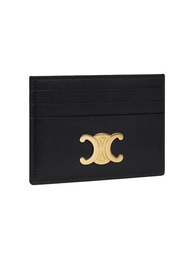 Triomphe Shiny Calfskin Card Wallet Black - CELINE - BALAAN 3