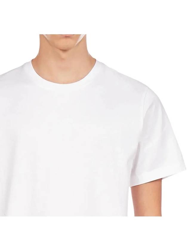 Men's Side Slit Relaxed Short Sleeve T-Shirt White - THOM BROWNE - BALAAN 7