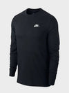 Men's NSW Club Long Sleeve T-Shirt Black - NIKE - BALAAN 3