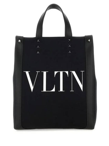 Logo Print Tote Bag Black - VALENTINO - 1