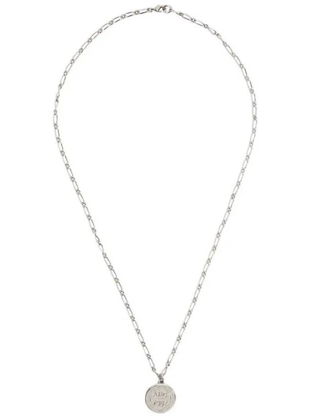 Logo Plaque Stamped Chain Link Necklace Silver - A.P.C. - BALAAN 2