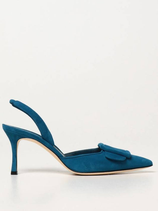 Maysli Slingback Heels Turquoise - MANOLO BLAHNIK - BALAAN 2