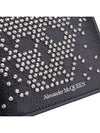 Studded Skull Bifold Half Wallet Black - ALEXANDER MCQUEEN - BALAAN 3