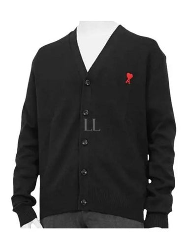 Heart logo men s wool cardigan BFHKC001 001 - AMI - BALAAN 1