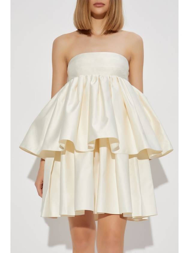 ROTATE Dress With Ruffle, Women's, Cream - ROTATE - BALAAN 3