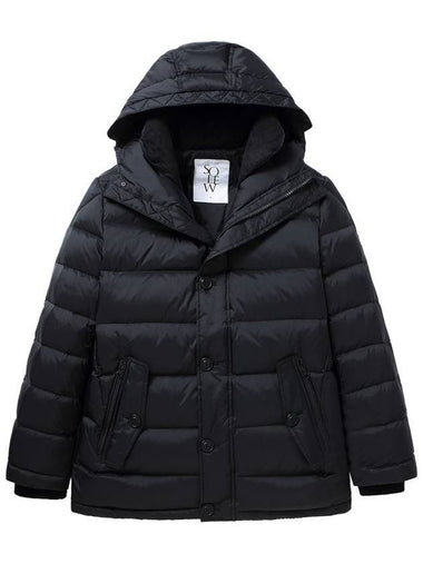 Goose Down Quilting Hooded Parka Black - SOLEW - BALAAN 1