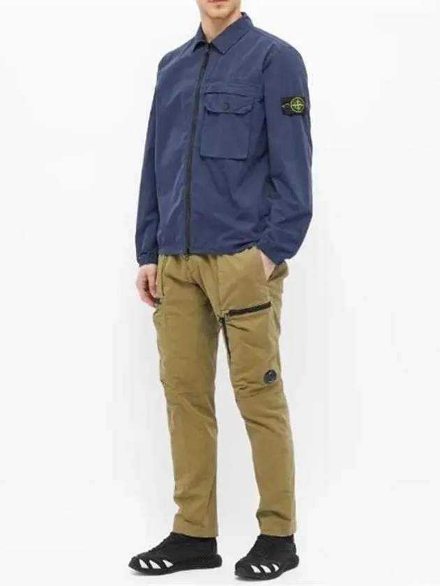 Men's Wappen Pocket Zip-Up Jacket Navy - STONE ISLAND - BALAAN 4