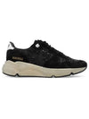 Women's Running Sole Glitter Leather Low Top Sneakers Black - GOLDEN GOOSE - BALAAN 2