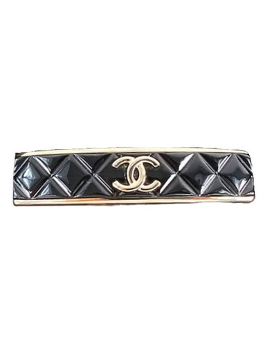 CC Logo Quilting Hair Clip Black - CHANEL - BALAAN 1