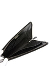 Triangle Logo Saffiano Leather Clutch Black - PRADA - BALAAN 6