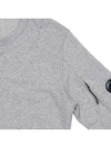 Light Fleece Sweatshirt Grey Melange - CP COMPANY - BALAAN 5