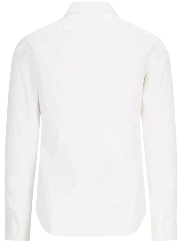 Stretch Cotton Poplin Long Sleeve Shirt White - GUCCI - BALAAN 3