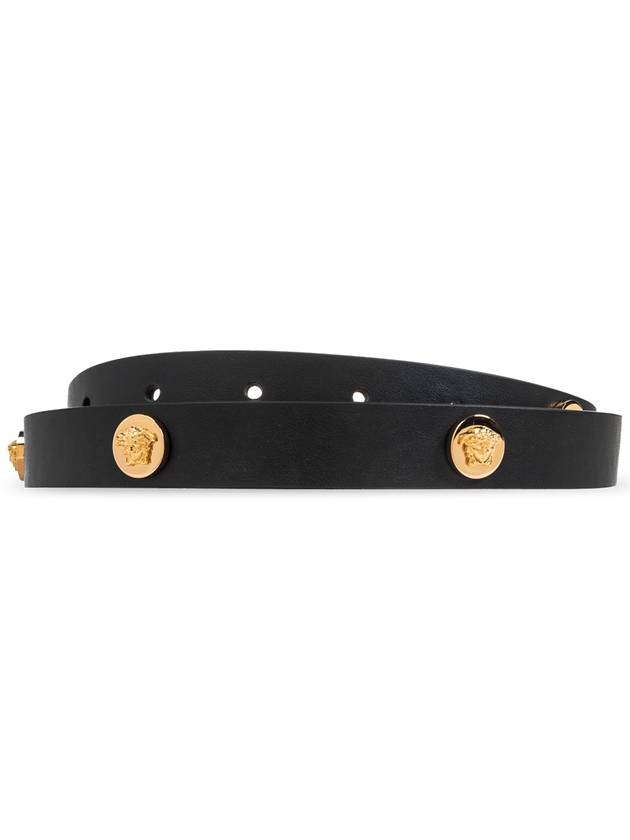 Versace Leather Belt With Appliqués, Women's, Black - VERSACE - BALAAN 3