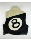 8-Ball Reversible Sherpa Vest Cream Black - STUSSY - BALAAN 8