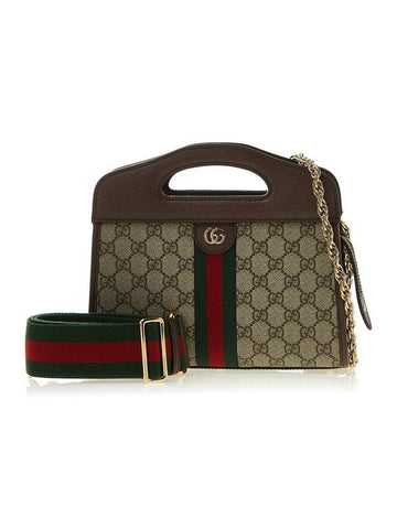 Ophidia Chain Small Tote Bag Brown - GUCCI - BALAAN 1