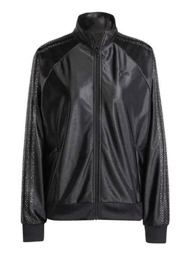 embellished 3 stripe track jacket black - ADIDAS - BALAAN 1