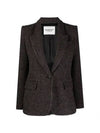 Kerstin Single Breasted Virgin Wool Blazer Jacket Brown - ISABEL MARANT - BALAAN 1