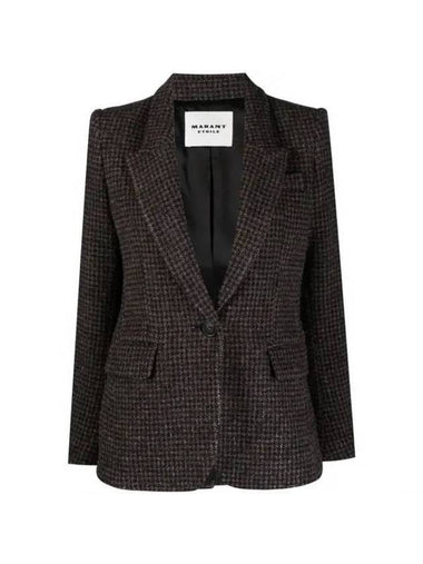 Kerstin Single Breasted Virgin Wool Blazer Jacket Brown - ISABEL MARANT - BALAAN 1