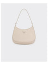 Triangular Logo Cleo Brushed Leather Shoulder Bag Desert Beige - PRADA - BALAAN 2