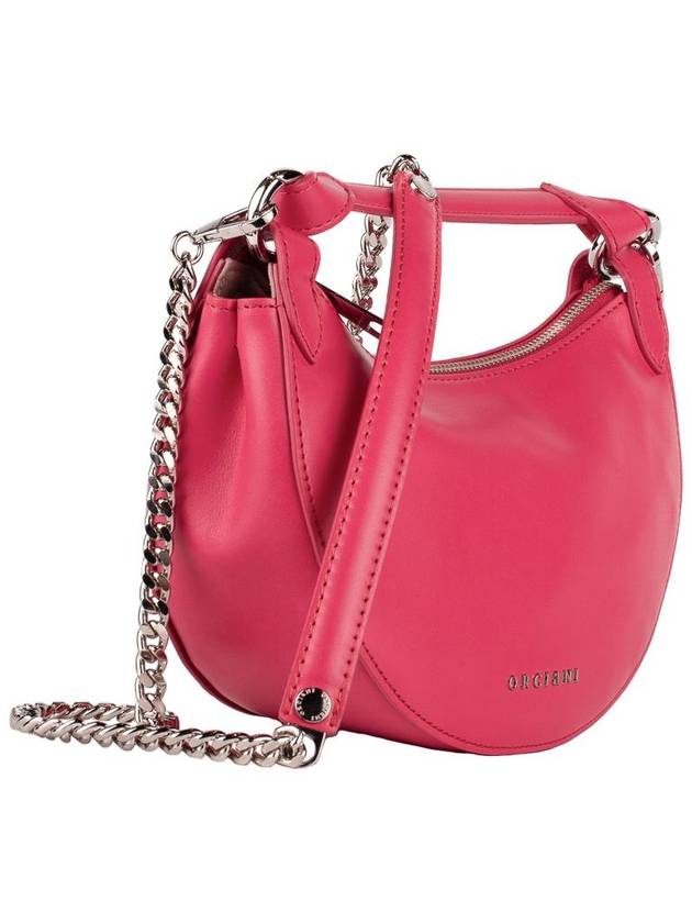 Orciani Raspberry Leather Dumpling Mini Bag With Shoulder Strap - ORCIANI - BALAAN 3