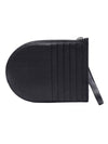 Pin D Soft Grain Leather Card Wallet Black - DELVAUX - BALAAN 1