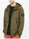 Men's Light Soft Shell R Hooded Jacket Khaki - STONE ISLAND - BALAAN 3