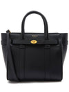 Bayswater Zipped Mini Classic Grain Tote Bag Black - MULBERRY - BALAAN 2