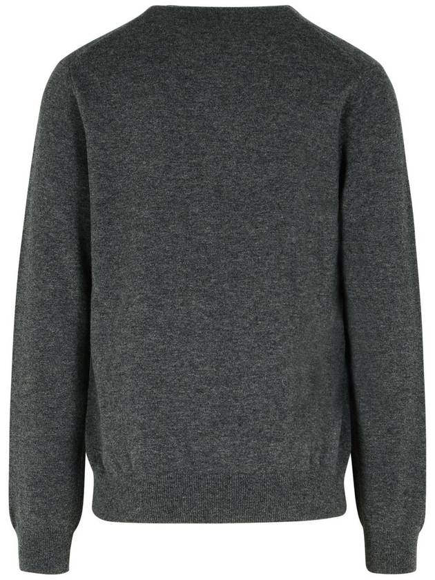 Comme Des Garçons Dark Grey Wool Sweater - COMME DES GARCONS - BALAAN 3