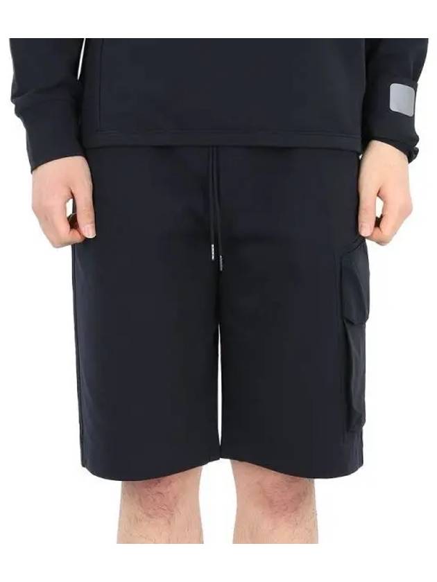 Metropolis Series Stretch Fleece Mixed Cargo Shorts Navy - CP COMPANY - BALAAN 2